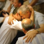 Arab and Jewish pastors wash each other's feet - Nazareth, Israel Arab and Jewish pastors wash each other's feet - Nazareth, Israel