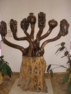 Fruit and Grain Menorah inside the Knesset - KHouse.org